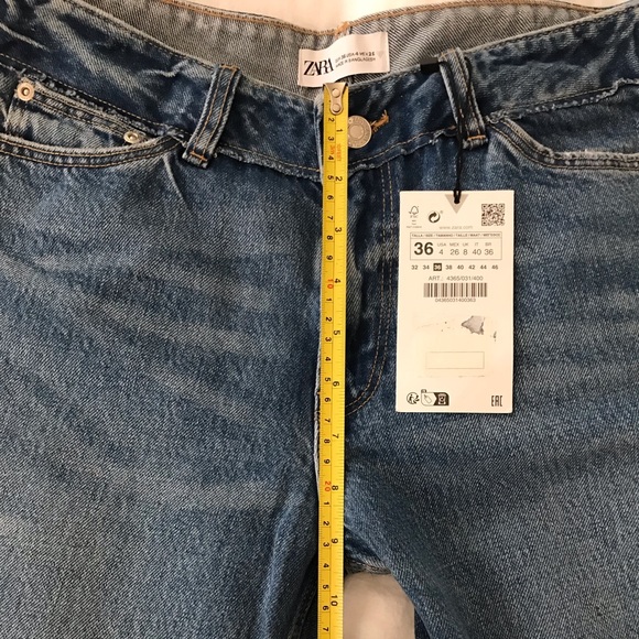 NWT Zara TRF midrise straight leg jeans - Picture 10 of 11